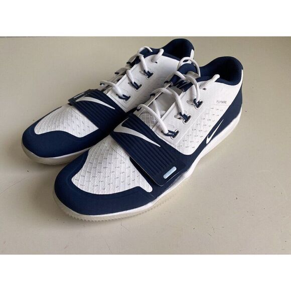 Nike Alpha Menace Turf Low Football Cleats BV3997-100 White Blue Men’s Sz 14.5 - Picture 8 of 12